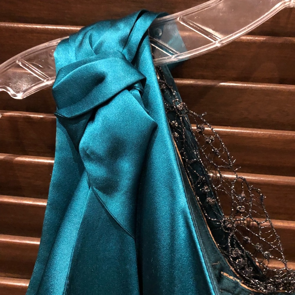 Custom made teal dress